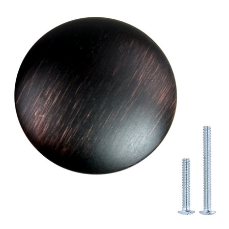 SOUTH MAIN HARDWARE 1-1/4 in. Oil Rubbed Bronze Modern Round Cabinet Knob (10PK) SH5305-ORB-10